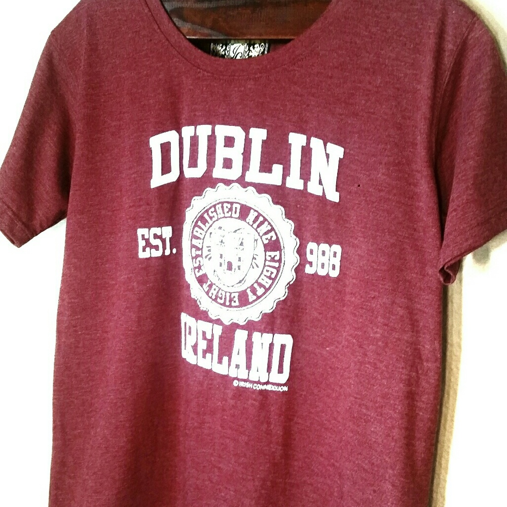 Irish Connexxion, Dublin Burgundy T-shirt, Est 988